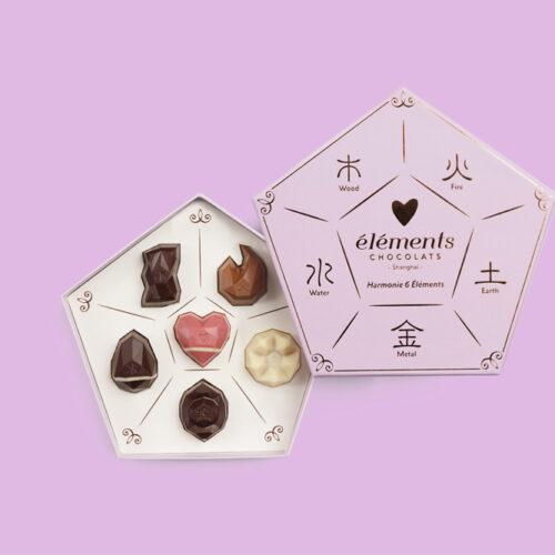 Harmonie box open +cover Shadow Purple background Harmonie 6 Éléments